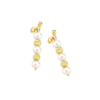 Orecchini Donna Kioto Con Perle E Sfere Sfaccettate In Oro Giallo 18 Kt