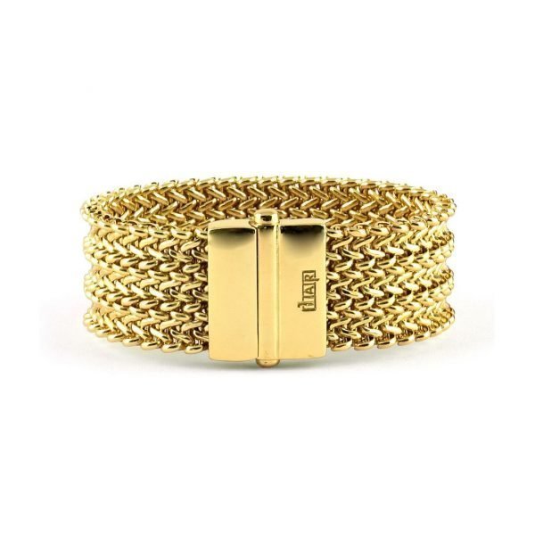 Bracciale Donna Unoaerre In Bronzo Dorato In Tessuto A Chicco Di Riso 3 - Verre Gioielli 000EXB4222000_G verre gioielli