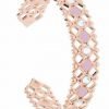 Bracciale Donna Stroili Bangle In Ottone Rosato Cristalli E Smalto Rosa 1 - Verre Gioielli Bracciale Donna Stroili Bangle In Ottone Rosato Cristalli E Smalto Rosa