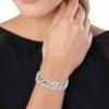 Bracciale Donna Stroili Bangle In Ottone Rodiato E Glitter 1 Verre Gioielli - l'istituzione del gioiello