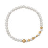 Bracciale A Molla Donna Kioto Con Perle E Sfere Lucide In Oro Giallo 18 Kt
