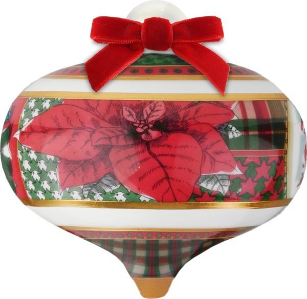 Palla Di Natale Ovale Baci Milano In Porcellana 3 - Verre Gioielli XBALL3.TAR01 verre gioielli
