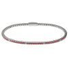 Bracciale Tennis Unisex Bliss In Argento Con Cubic Zirconia Rossi E Bianchi