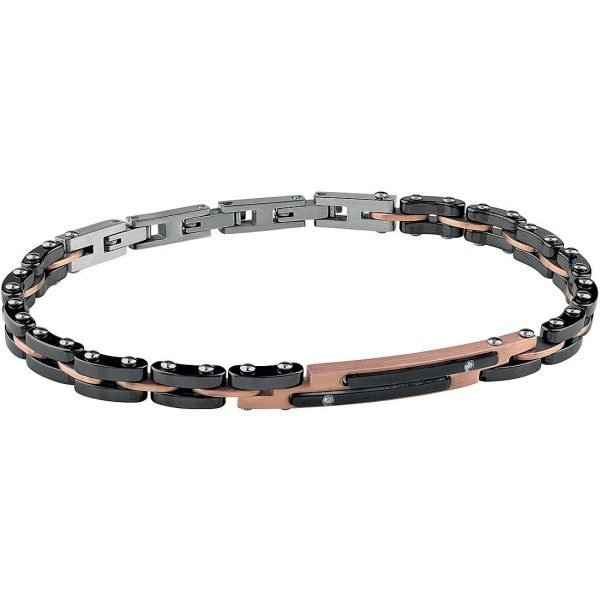 Bracciale Uomo Bliss In Acciaio Con Pvd Rosè In Ceramica Con Cubic Zirconia Bianchi 3 - Verre Gioielli bracciale-uomo-gioielli-bliss-premiere-20084167_364130 verre gioielli