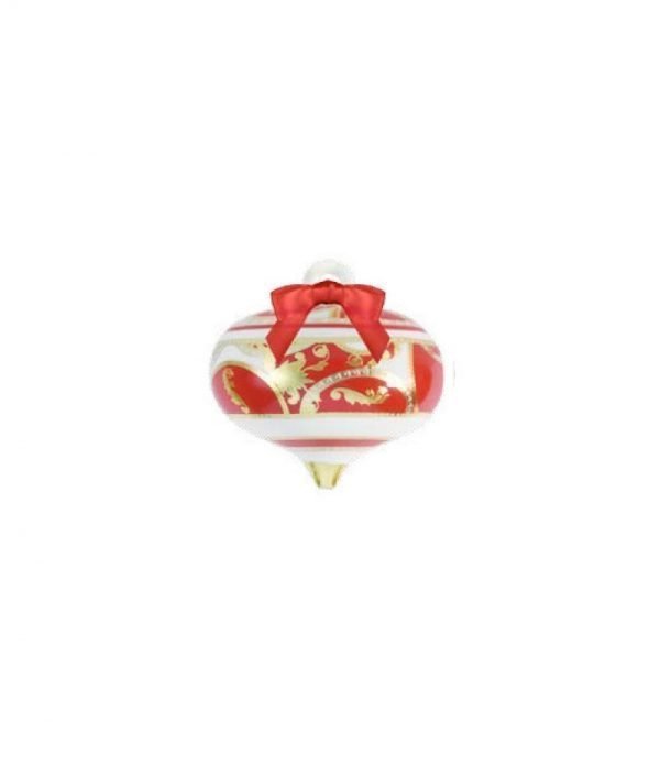 Palla Di Natale Baci Milano Ovale Rouge Passion In Porcellana 3 - Verre Gioielli xball3gal02-verre-gioielli