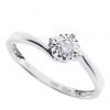 Anello Solitario Donna Bliss In Oro Bianco 18 Kt E Diamanti 2 - Verre Gioielli 20088287 verre gioielli