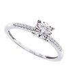 Anello Donna Solitario Bliss In Oro Bianco 18 Kt E Diamanti 2 - Verre Gioielli Anello Donna Solitario Bliss In Oro Bianco 18 Kt E Diamanti