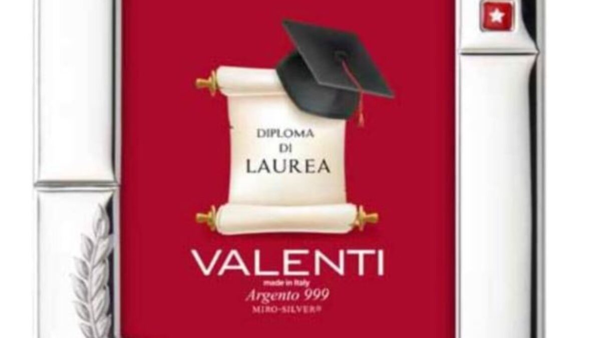 Cornice Portafoto Laurea Valenti In Argento - Verre Gioielli