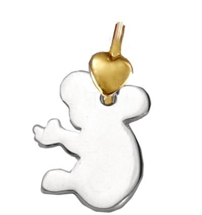 Charms Dodo Mariani A Koala In Argento 925 E Oro Giallo 3 - Verre Gioielli A100K-KOALA VERRE GIOIELLI