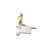 Charms Dodo Mariani A Tocco In Argento 925 E Oro Giallo 1 - Verre Gioielli Charms Dodo Mariani A Tocco In Argento 925 E Oro Giallo