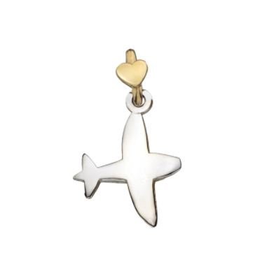 Charms Dodo Mariani A Aereo In Argento 925 E Oro Giallo