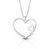 Collana Donna Pg Gioielli In Oro Bianco 18 Kt Con Ciondolo A Cuore E Diamanti 0.01 Ct 2 - Verre Gioielli CIODESIRE-3 verre gioielli