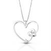 Collana Donna Pg Gioielli In Oro Bianco 18 Kt Con Ciondolo A Cuore E Diamanti 0.01 Ct 1 - Verre Gioielli CIODESIRE-5 verre gioielli