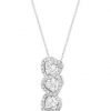 Collana Donna Pg Gioielli In Oro Bianco 18 Kt Con 5 Ciondoli A Cuore E Diamanti 0.51Ct 1 - Verre Gioielli CIOVCUP-verre-gioielli
