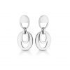Orecchini Donna Man And Woman Jewels In Acciaio Rodiato E Ovale Pendente