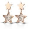Orecchini Donna Mewo In Metallo Rosato A Stella Con Pietre Bianche 2 - Verre Gioielli EAWM83RG verre gioeilli