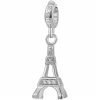 Charm Donna Rosato Storie Tour Eiffel In Argento E Zirconi Bianchi 1 - Verre Gioielli RZ154R verre gioielli