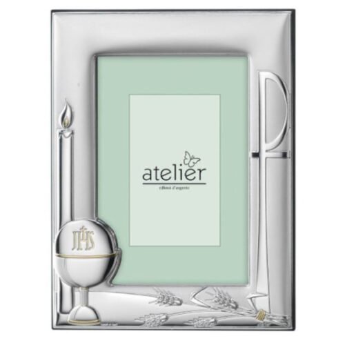 Cornice Portafoto Comunione Atelier In Argento 3 - Verre Gioielli Cornice Portafoto Comunione Atelier In Argento