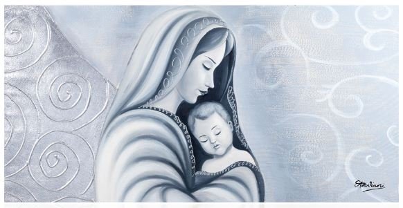 Quadro Madonna Del Buon Consiglio Ottaviani Su Tela - Verre Gioielli
