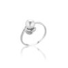 Anello Donna Kioto In Oro Bianco 18 KT Con Perla E Diamanti 0.01 Ct