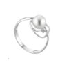 Anello Donna Kioto In Oro Bianco 18 KT Con Perla E Diamanti 0.02 Ct