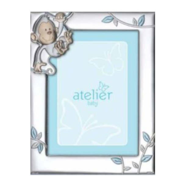 Cornice Portafoto Atelier In Argento Con Scimmietta 3 - Verre Gioielli Cornice Portafoto Atelier In Argento Con Scimmietta