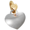 Charms Dodo Mariani Cuore In Argento 925 E Contromaglia In Oro 2 - Verre Gioielli Cu10k verre gioielli