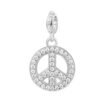 Charm Donna Rosato Storie Pace In Argento 925 E Zirconi