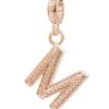 Charm Donna Rosato Storie Lettera C In Argento 925 E Galvanica Oro Rosa