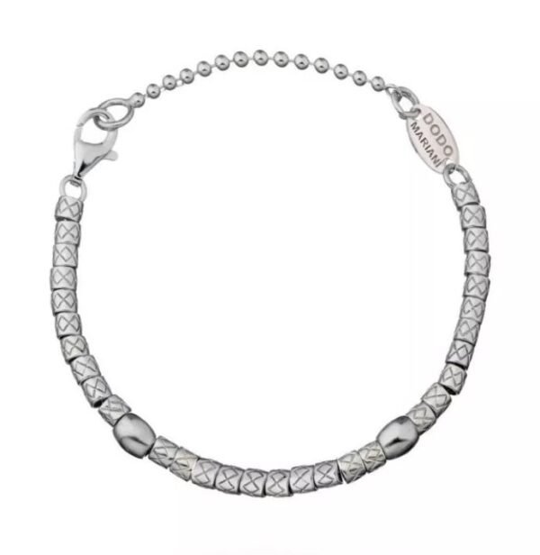Bracciale Catenella Pigne Small Dodo Mariani Con Targhetta E Pallini In Argento 925 3 - Verre Gioielli Bracciale Catenella Pigne Small Dodo Mariani Con Targhetta E Pallini In Argento 925