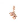 Charm Donna Rosato Storie A Corona In Argento 925 E Galvanica Oro Rosa E Cubic Zirconia 2 - Verre Gioielli Charm Donna Rosato Storie A Corona In Argento 925 E Galvanica Oro Rosa E Cubic Zirconia