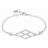 Bracciale Donna Stroili In Ottone Rodiato Con Rombo E Brillanti 1 - Verre Gioielli Bracciale Donna Stroili In Ottone Rodiato Con Rombo E Brillanti