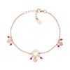 Bracciale Donna Amen In Argento 925 Rosè Cristalli Rossi E Cuori 2 - Verre Gioielli BRAARR3 verre gioeilli