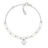 Bracciale Donna Amen A Doppia Catena In Argento 925 E Cuore 4 - Verre Gioielli Bracciale Donna Amen A Doppia Catena In Argento 925 E Cuore