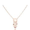 Collana Donna Amen In Argento 925 Rosè E Cristalli Rossi Pendenti 2 - Verre Gioielli Collana Donna Amen In Argento 925 Rosè E Cristalli Rossi Pendenti