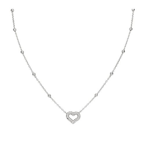 Collana Donna Amen In Argento 925 E Ciondolo A Cuore 3 - Verre Gioielli CLGOCUB3 verre gioeilli