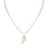 Collana Donna Amen In Argento 925 Rose E Madreperla Bianca A Doppia Catena E Charms 2 - Verre Gioielli CLMPCHRB verre gioielli
