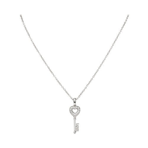 Collana Donna Amen In Argento 925 E Ciondolo A Chiave 3 - Verre Gioielli Collana Donna Amen In Argento 925 E Ciondolo A Chiave