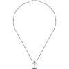 Collana Uomo Maserati In Acciaio E Pendente In Pvd Blu 3 Verre Gioielli - l'istituzione del gioiello