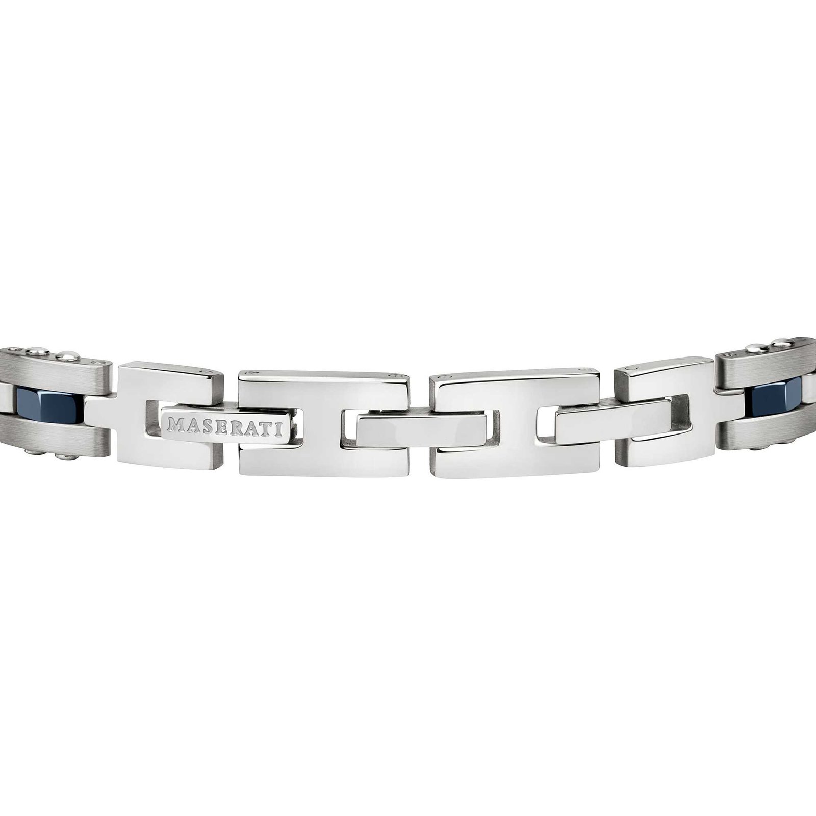 Bracciale Uomo Maserati In Acciaio E Inserti In Ceramica Blu