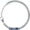 Bracciale Uomo Maserati In Acciaio Pvd Blu E Diamanti 1 - Verre Gioielli Bracciale Uomo Maserati In Acciaio Pvd Blu E Diamanti