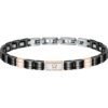 Bracciale Uomo Maserati In Acciaio Pvd Rosa E Ceramica Nera 1 - Verre Gioielli Bracciale Uomo Maserati In Acciaio Pvd Rosa E Ceramica Nera