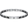 Bracciale Uomo Maserati In Acciaio Ceramica E Pvd Nero