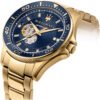 Set Uomo Special Pack Orologio Automatico In Acciaio Dorato E Doppio Cinturino In Pelle O Acciaio 8 Verre Gioielli - l'istituzione del gioiello