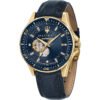 Set Uomo Special Pack Orologio Automatico In Acciaio Dorato E Doppio Cinturino In Pelle O Acciaio 4 Verre Gioielli - l'istituzione del gioiello