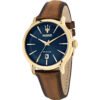 Orologio Uomo Maserati In Acciaio E Pelle Solo Tempo Al Quarzo 1 - Verre Gioielli Orologio Uomo Maserati In Acciaio E Pelle Solo Tempo Al Quarzo