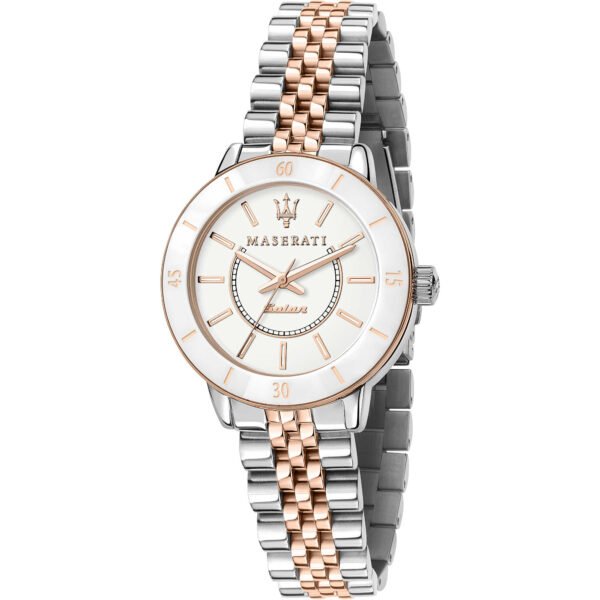 Orologio Solare Maserati Donna In Acciaio Movimento Al Quarzo Solo Tempo 3 - Verre Gioielli Orologio Solare Maserati Donna In Acciaio Movimento Al Quarzo Solo Tempo