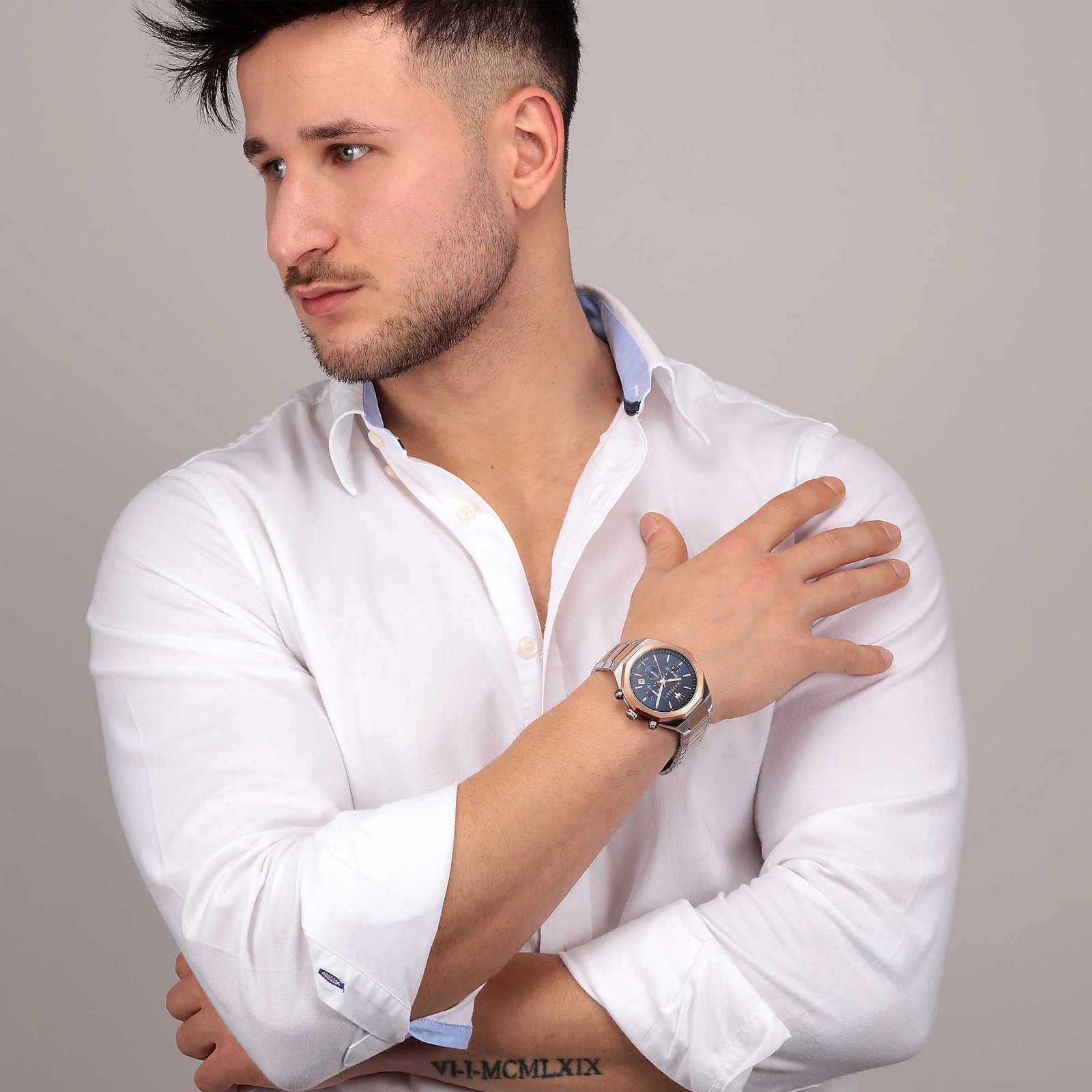 Orologio Uomo Maserati In Acciaio E Pvd Rosa Cronografo Al Quarzo - Verre  Gioielli