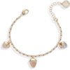 Bracciale Donna Boccadamo Jewels In Bronzo Dorato Con Cristalli Pendenti