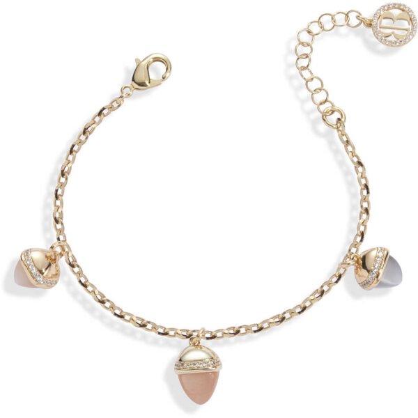 Bracciale Donna Boccadamo Jewels In Bronzo Dorato Con Cristalli Pendenti